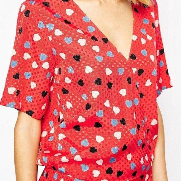 NWOT See by Chloe Romper In Heart Print - Picture 3 of 10